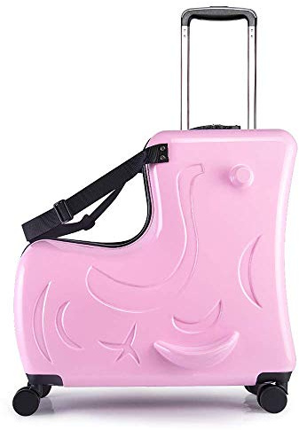 N-A Kids Ride On Suitcase with Wheels, Scooter Luggage for Toddlers Travel, Durable Children's Suitcase for Boys & Girls Ages 2-15 Years