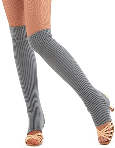 JK Home Guêtres en Tricot Femme Fille Chauffe-jambes | pour Ballet Danse Fitness Yoga Jambière Chaussette Ouverture Verticale