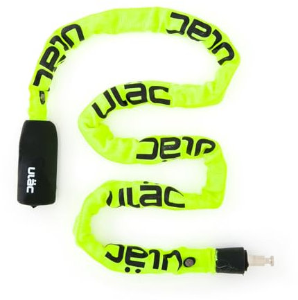 Eurostile Pythonschloss | Kette 5 mm Diebstahlsicherung 100 cm | gehärteter Stahl und Nylon | Transporthalterung | 2 Schlüssel Sicherheitsschloss | 9 Farben | Roller, Motorrad, Motorrad