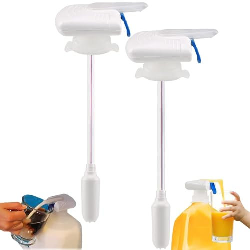 2 Pack Automatic Drink Dispenser,Milk Dispenser,Electric Tap,One-Handed Operation,Can Prevent Milk and Beer From Overflowing,Portable Electric Beverage Dispenser,Suitable For Outdoor And Home Kitchens