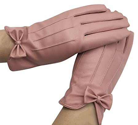 Fäustlinge für Damen, kaltes Wetter, isoliert, Herbst- und Wnter-Mode, Damen-Kunstlederhandschuhe, verdickter Bildschirm, Reiten, winddicht, warme Handschuhe, Handschuhe, Fäustlinge, Damen, kalt