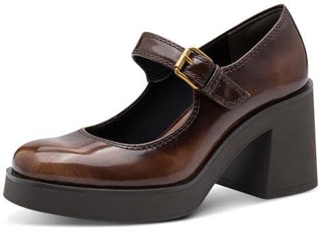 Tamaris Damen Pumps Vegan braun 41