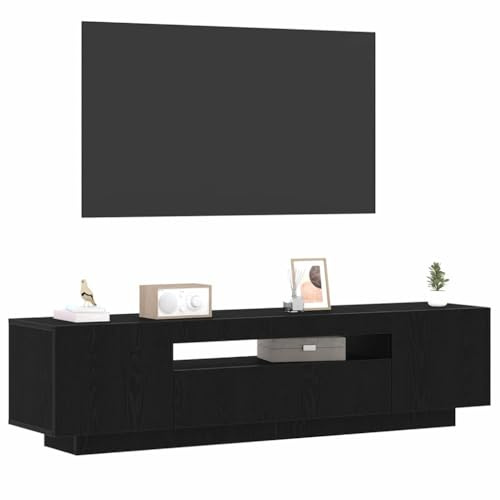 vidaXL Mobile TV Nero 160 x 35 x 40 cm Legno Multistrato, Mobile TV Rettangolare per Soggiorno, Stile Chic, Design Funzionale e Elegante, Accogliente Spazio Media