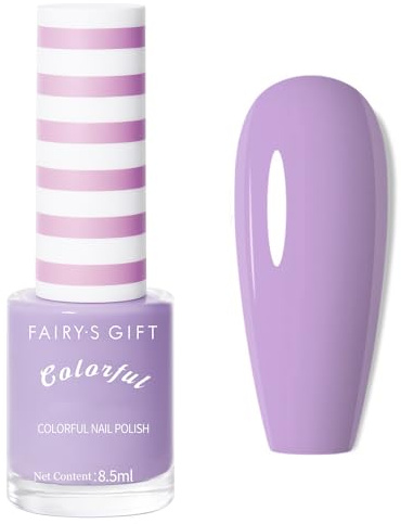 Nail Polish,Purple Nail Polish,Quick Dry & Long Lasting Lavender Nail Varnish,Chip Resistant Breathable Nail Polishes,No Need Baking for Women DIY Manicure