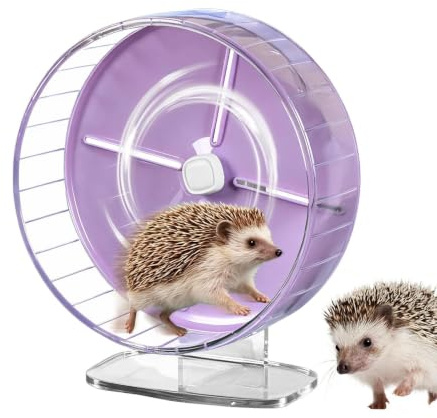 Leises hamsterhjul 26 cm balanscykel med justerbart stativ | Hamster löptillbehör för racingmöss, möss, chinchillor, iller, ekorrar, sockerstege, hem, inomhus,