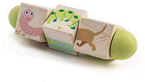 Tender Leaf Toys - Educational Twisting Toy - My First Baby Wooden Puzzle Game - Early Learning to Develop Strategic Thinking and Fine Motor Skills for Children 18M+ (Twisting Cubes)