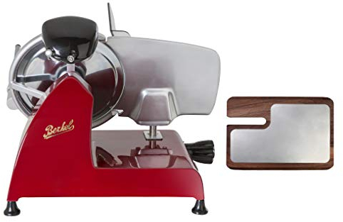 BERKEL - Cortadora Red Line 220 + Tajadera en ceniza y acero inoxidable (Rojo)
