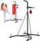 VEVOR 2-in-1-Boxsackständer, Robustes Trainingsgerät aus Stahl, Höhenverstellbarer Boxsack- und Speedbag-Ständer, Freistehendes Sandsackgestell, Hält bis zu 181 kg, für das Fitness-Studio zu Hause