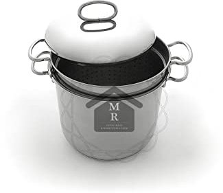 SPAGHETTIERA PASTAIOLA CON CESTELLO ACCIAIO INOX LINEA INOXTHERM (Spaghettiera cm. 20)