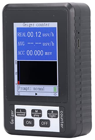 ciciglow Detector de Radiación Nuclear, Contador Geiger, Medidor de Radiación Beta, Gamma, Alarma Radiactiva de Rayos X Utilizado en Entornos de Fábrica, Entorno Doméstico 80cpm μsv