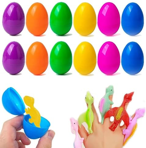 Mizijia 12 Stück Ostereier zum aufhängen, Ostereier Kunststoff, Kunststoffeier, Bunte Ostereier, Ostern Kinder Geschenk (12stkB)