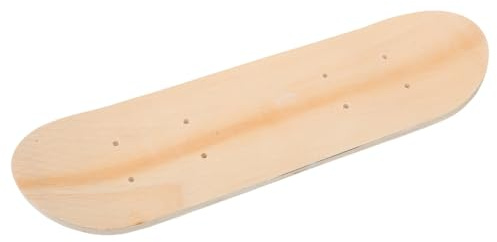 Toyvian Blank Skateboard Deck Unfinished Skateboard Deck for Kids Paintable Diy Blank Replacement with Pre-Drilled Holes 16.93 X 4.92 X 0.39In