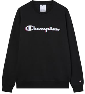 Champion Uomo Legacy Man - Felpa con Logo Grande, Nero, M, Nero (Kk001), M