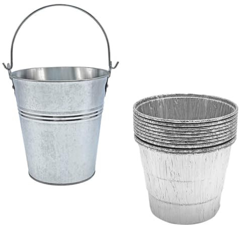 BCOATH 10pièces Seau à Graisse pour Gril avec Doublure Seau De Récupération pour Barbecue pour Gril pour Barbecue