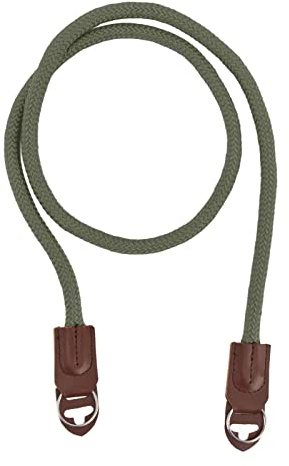 ANKROYU Kamerarem för rep, kamerarem i koskinn, justerbar kamerarem rep, kamera rem rem, Od grön, #818