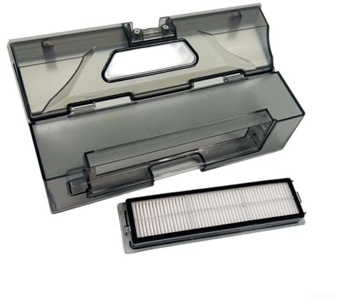Vilgftyiet Cubo de basura de repuesto con filtro HEPA para aspiradora robótica Trouver RLS3, apto para la mayoría de aspiradoras robot, alta capacidad, fácil de limpiar, diseño apto para alérgicos