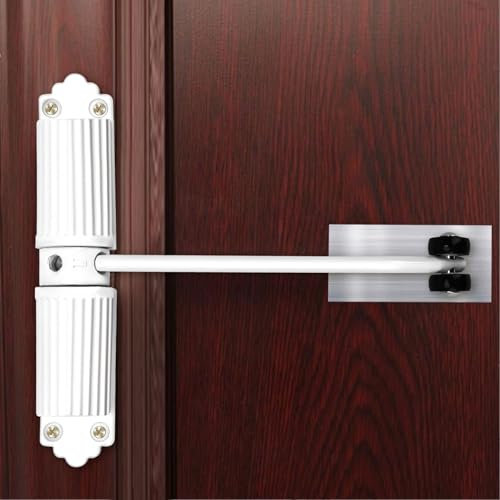 Automatic Door Closer, Zinc Alloy Safety Spring Door Closer,Heavy Duty with Rod and Screws Door Spring, 20-60kg Closing Door Hinge,Door Closers for Interior Door Commercial & Home Use