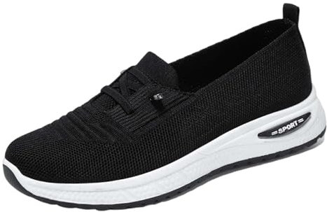 Generisch Schuhe Damen Weite K Schlupfschuhe - Laufschuhe Für Breite Fuß Orthopädische Leichte Und Atmungsaktive Trainer Bequeme Turnschuhe Walkingschuhe rutschfest Ultraleichte Outdoor Sneaker