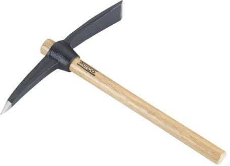 Pala-pico de madera 400 g, herramienta resistente para cavar, excavar y realizar trabajos de jardinería. Ideal para el cultivo y la construcción.