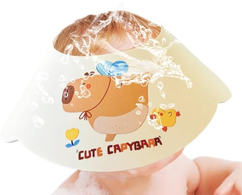 Demaxiyad Bonnet de shampooing pour, shampooing pour bébé et housse de protection de la tête de bain, résistant aux éclaboussures, fournitures de bain pour tout-petits, protège les yeux, les
