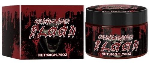 Sangue teatrale, Halloween, trucco con sangue sintetico, lavabile, 50 ml, colore per costumi, vestiti, vampiro, cosplay, bambini, adulti e zombi