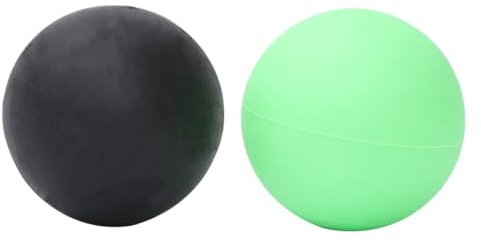Veemoon 2pièces Balle de Massage Tpe pour Fascia Set de Balles pour Yoga et Fitness Noir et Vert Soutien Musculaire