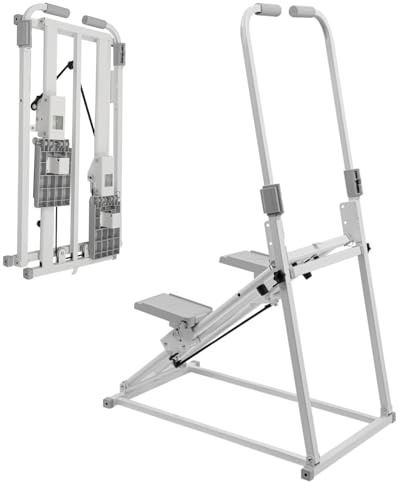 Escaleras de fitness plegable, escalador vertical, escaleras con 3 niveles de inclinación ajustable, máquina de escalada vertical con pasamanos de hasta 100 kg para entrenamiento de cuerpo entero