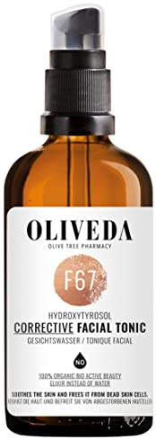 Oliveda F67 - Gesichtswasser Hydroxytyrosol Corrective | klärendes & feuchtigkeitsspendendes Reinigungswasser mit Antioxidanzien aus Hydroxytyrosol + natürliches Hyaluron + Vitamin C - 100ml