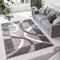 TAPISO Dream Teppich Wohnzimmer Kurzflor Modern Grau Creme Streifen Design Meliert Bordüre Schlafzimmer Esszimmer ÖKOTEX 250 x 300 cm