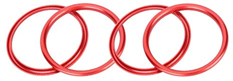 Gorgeri luftutlopp dekorativ ring, 4 stycken bil inomhus luftutlopp Covr Trim dekorativ ring aluminiumlegering passar A1