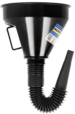 Wolfpack Linea Professionale Imbuto Largo Ø 145 mm con prolunga Flessibile e Filtro Metallico. Imbuto gasoile, Imbuto a Benzina, Imbuto combustibile