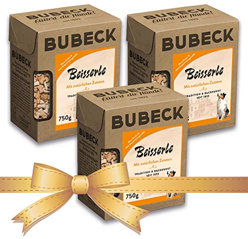 Bubeck | 3 x 750g Hundekekse | Natürlich und hart Gebacken | Snackbox | die ideale Belohnung für unterwegs (Rind, Geflügel und Schwein)