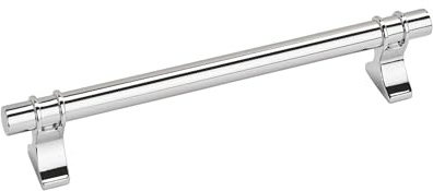 Amerock | Cabinet Pull | Polished Chrome | 6-5/16 inch (160 mm) Center to Center | Davenport | 1 Pack | Drawer Pull | Drawer Handle | Cabinet Hardware