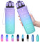 Zounich Trinkflasche Kinder Auslaufsichere 1L/700ml/500ml-BPA frei trinkflaschen Sport tritan Kunststoff Wasserflasche für Fahrrad, Schule, kohlensäure geeignet, spülmaschinenfest Sportflasche