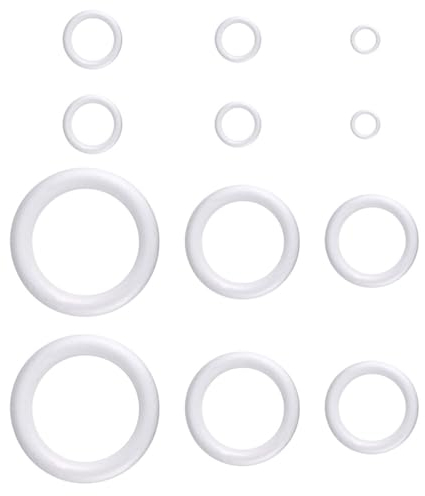 DEARMAMY 12 STK Adventskranz aus Schaumstoff Ornament Weihnachtsdekorationen Bastelkugeln aus Styropor Weihnachtsschmuck aus Ringe Weihnachtsgirlande Kranz Handwerk Kreis Kranz DIY Ring