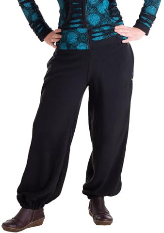 Vishes - Alternative Bekleidung - Warme Damen Hose Winterhose Haremshose Fleecehose Thermohose schwarz 40-44