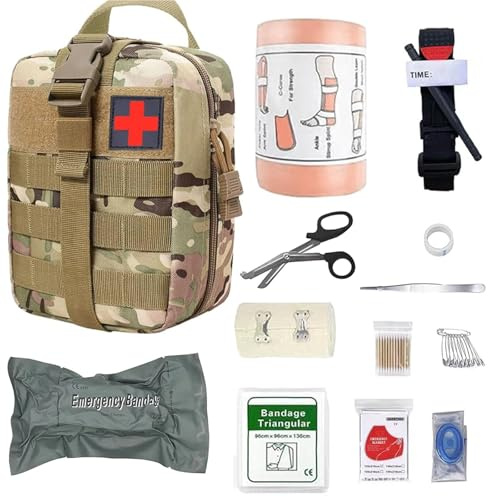 HuaMuDM Erste Hilfe Set,Medizinische Taktische Tasche, Medizinische Tasche für Camping,Trauma Kit,Erste Hilfe Tasche,Tactical Survival Bag für Outdoor,medizinisches Notfallset,Notfall Erste Hilfe