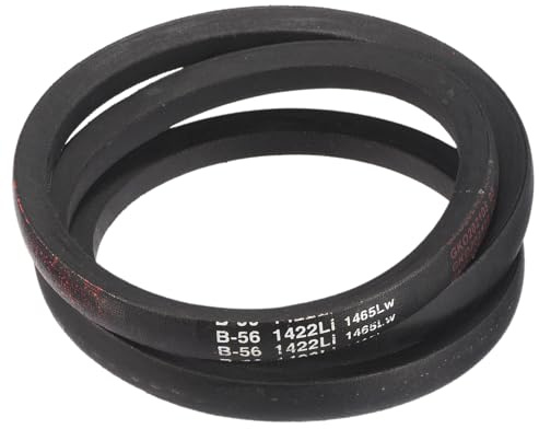 sourcing map 3 Pack B56 Classic Wrapped V-Belt, 59 Outside Circumference Wrapped Industrial Rubber V-Belt B Profile V-Belt for Industrial Machinery Equipment, Black