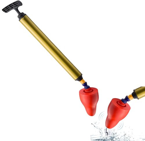 Leistungsstarker Toilettenpömpel für den Hausgebrauch, Neu Hochdruck Abflussreiniger Pumpe, Löst Schnell Abflussverstopfung, Toiletten Pömpel, für Toiletten, Waschbecken, Bodenabläufe (1P)