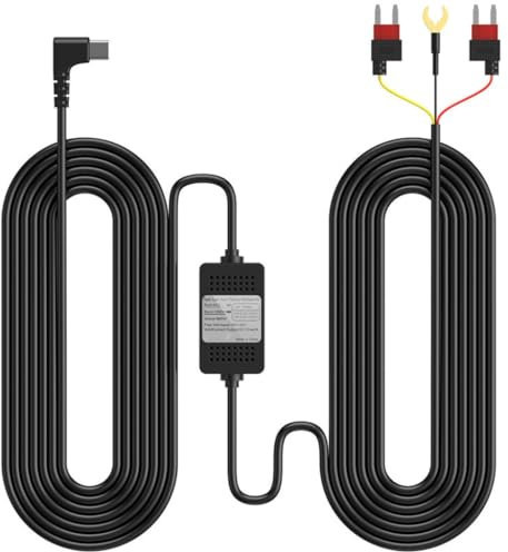 Utrymmesbesparande Dashcam Hardwire-kit, USB C-kabel för fordonselektronik