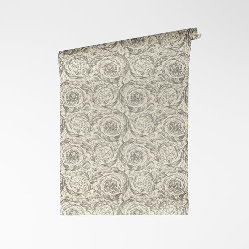 A.S. Création VERSACE VI Barocco non-woven tapet – opulent ornament, dramatiska ljusskugga-kontraster, vinylyta, barocktapet, neo-klassisk, 10,05 m x 0,70 m, grå/vit – 791353