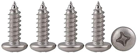 Drenky 100 Stück Holzschrauben 4x10 mm Panhead Schrauben Aus Edelstahl Rostfrei A2 Kreuzschlitz Vollgewinde m4 Schrauben Spanplattenschrauben mit Pankopf Selbstschneidende Schrauben Universalschrauben