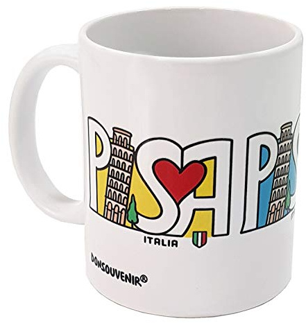 DONSOUVENIR Tazza Pisa Italia Modello I Love Pisa