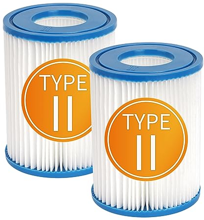 YanBan - Paquete de 2 Cartuchos de Filtro de Piscina Compatible con Best-Way 58094 tamaño II, Accesorios de Bomba de Filtro de Piscina Inflable de Repuesto, Filtro de Piscina de 4.1 x 5.3