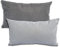 Formalind 2er Set Sofakissen 50x30 cm, Zierkissen 2 Stück, Dekokissen, Couchkissen, 2 Bezüge + 2 Füllkissen - Kissen (grau zweifarbig)