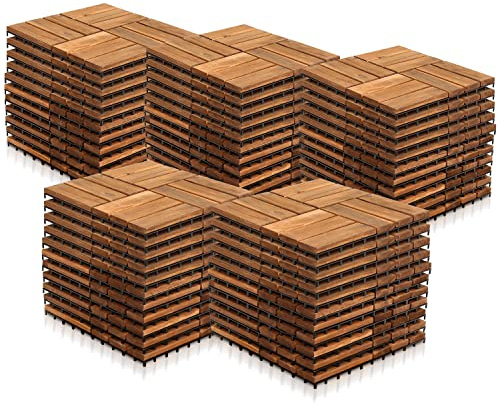 Vigevee Piastrelle Esterno 30 x 30 cm Pavimento per Esterno 55 pezzi 5 m Pavimento Giardino ad Incastro per Patio Terrazza Balcone Piscina Tagliabile