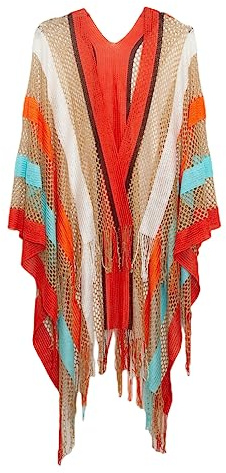 CCAIPU Knit Écharpe Wrap pour femme, Châle ajouré en doux et transparent, Châle d'été pour la plage Vêtements de protection solaire pour femmes (A)