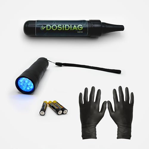 DOSIDIAG kylvätskeforskningssats | läckagedetektering på alla fordon | bilkylande läckagedetektor | UV-lampa