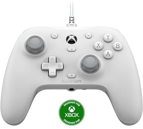 GameSir G7 HE Wired Controller, Officially licensed Controller for Xbox Series X|S, Xbox One, Windows 10|11, PC, Video Game Controller with Hall Effect Sticks (White)
