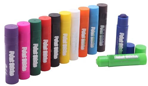 Craftplay Paint sticks | Poster paint sticks | Pack of 12 colours | Twist & colour!